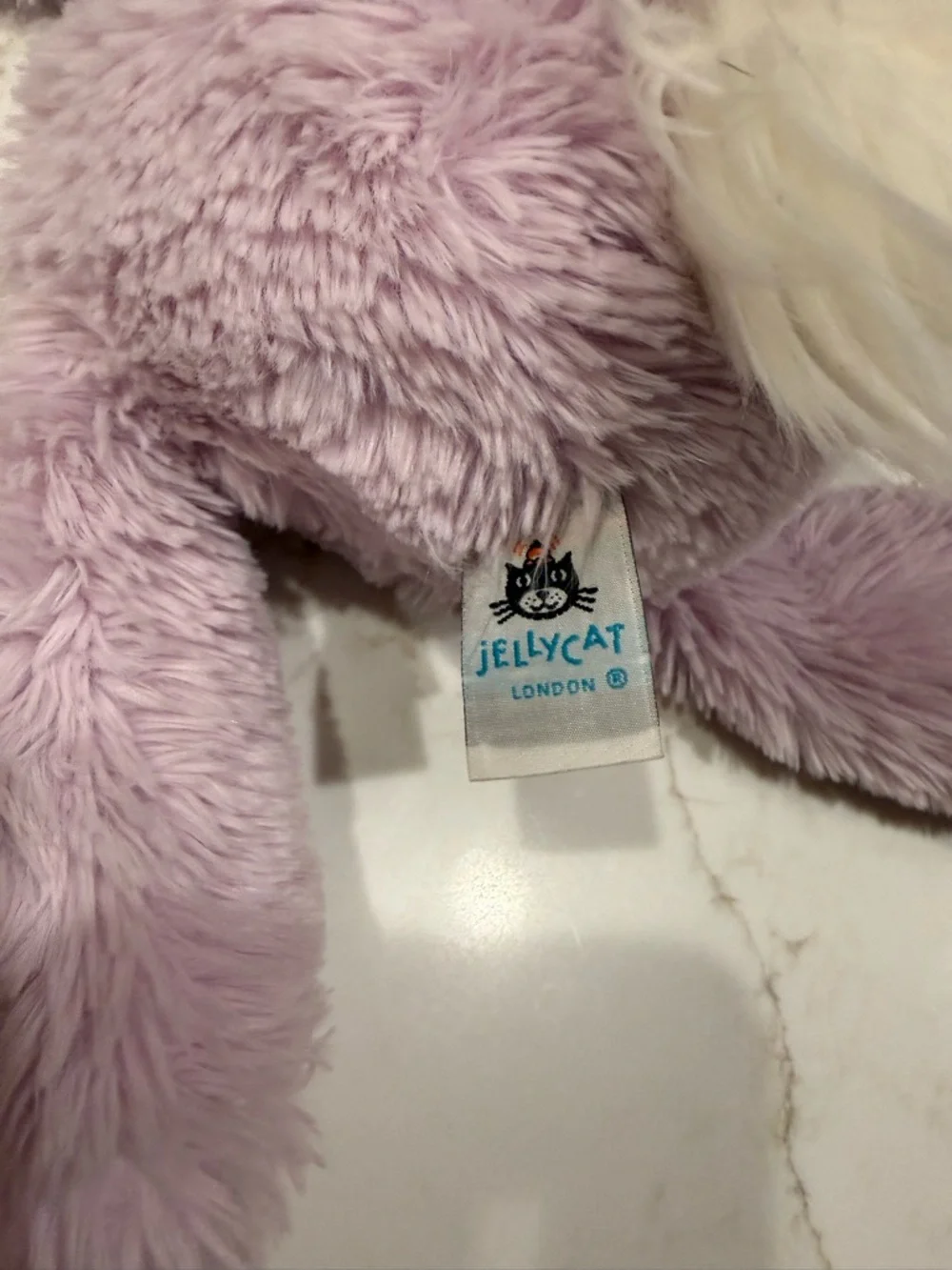 Jellycat Lilac Plush Bunny with Cream Accents - Picture 4 of 4